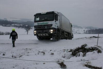 LKW-Bergung Grünsbach am 30.01.2014